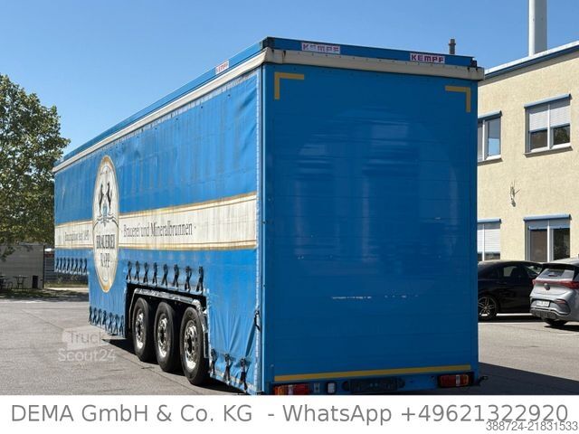 مقطورة نصفية للمشروبات KEMPF SP 35/3*SAF*Schiebeplane*Hubdach*ALU*Tiefbett*