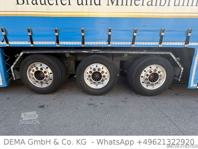 مقطورة نصفية للمشروبات KEMPF SP 35/3*SAF*Schiebeplane*Hubdach*ALU*Tiefbett*