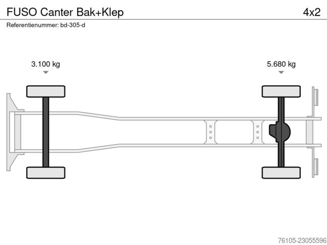  FUSO Canter Bak+Klep
