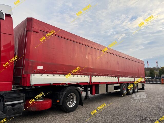 Semi-remorque bâchée Viberti 36S Pritsche + Plane 13.90m