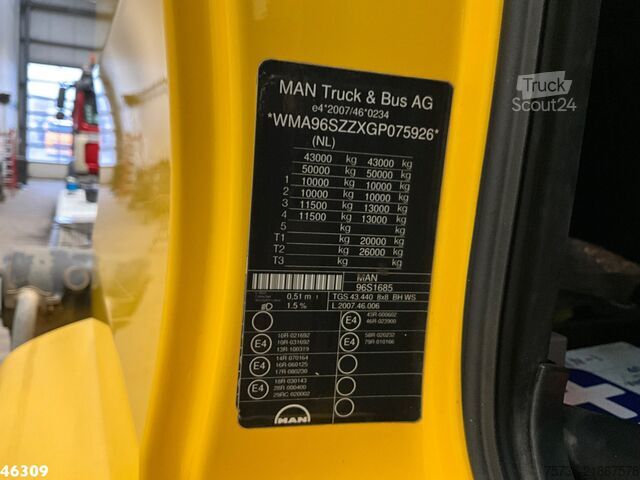 Koukkuvarsijärjestelmä Man TGS 41.440 8x8 Euro 6 Palfinger 20 Tonmeter Z-k...