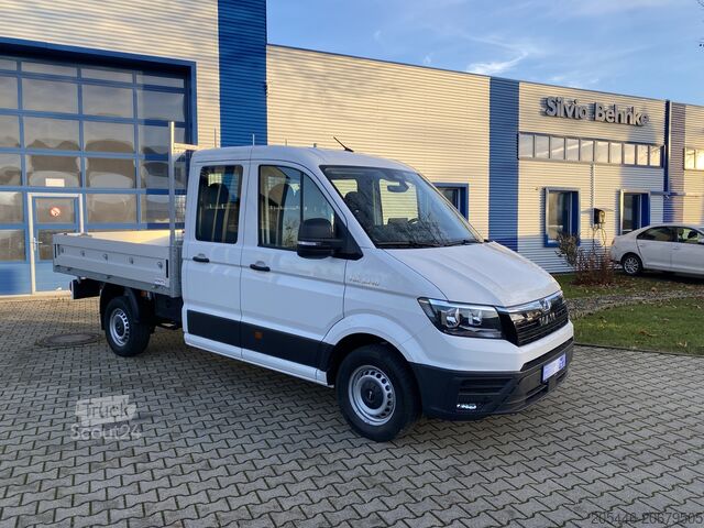 Nákladní automobil s plošinou a kabinou pro posádku MAN TGE 3.140 Doka Pritsche *AUTOM*NAVI*UVM*