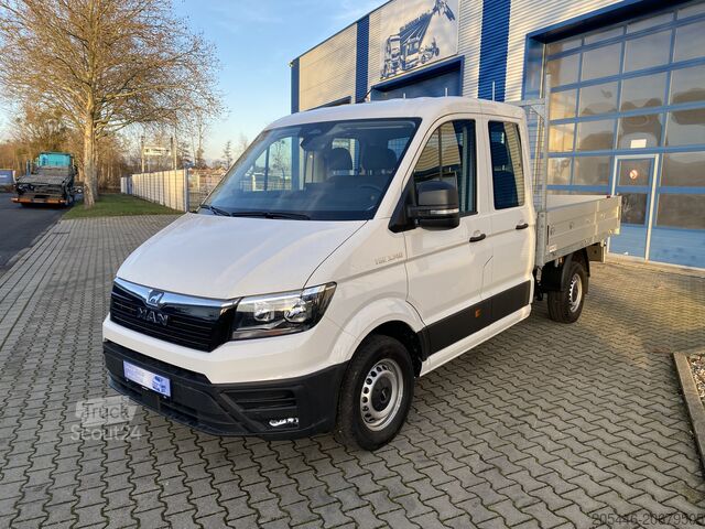 Nákladní automobil s plošinou a kabinou pro posádku MAN TGE 3.140 Doka Pritsche *AUTOM*NAVI*UVM*