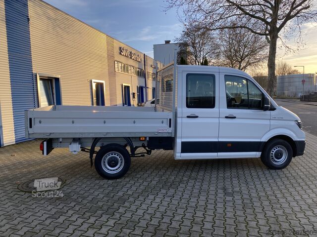 Nákladní automobil s plošinou a kabinou pro posádku MAN TGE 3.140 Doka Pritsche *AUTOM*NAVI*UVM*