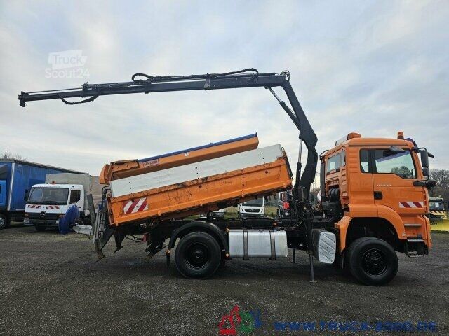 Tresidig tippbil MAN TGA 18.310 4x4 Kran/FB -Winterdienst-Salzstreuer