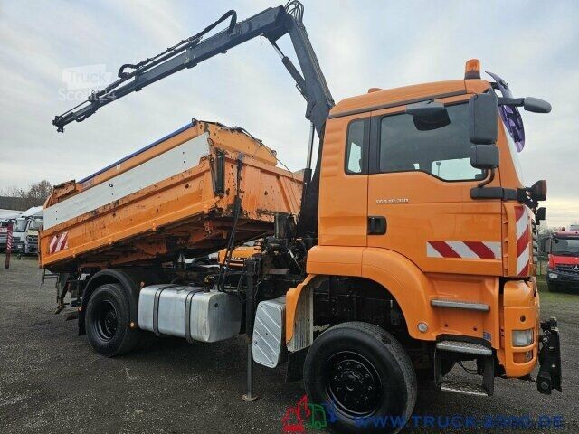 Tresidig tippbil MAN TGA 18.310 4x4 Kran/FB -Winterdienst-Salzstreuer