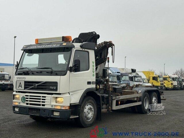 Tovornjak s kavljem za kontejnerje Volvo 340 HIAB Kran 11,9m=790kg 5+6 Steuerkreis Klima