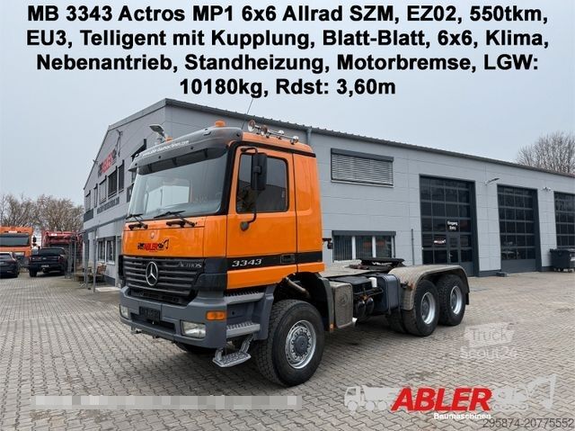 Standardni vlačilec MERCEDES-BENZ 3343 Actros MP1 6x6 Klima Nebenantrieb Allrad