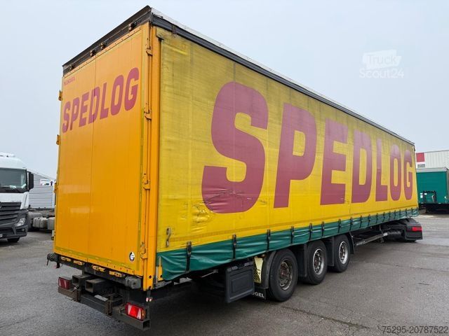 Odprta polprikolica s ponjavo KÖGEL 3 Achs MEGA Staplerhalter Liftachse SAF TÜV2/26