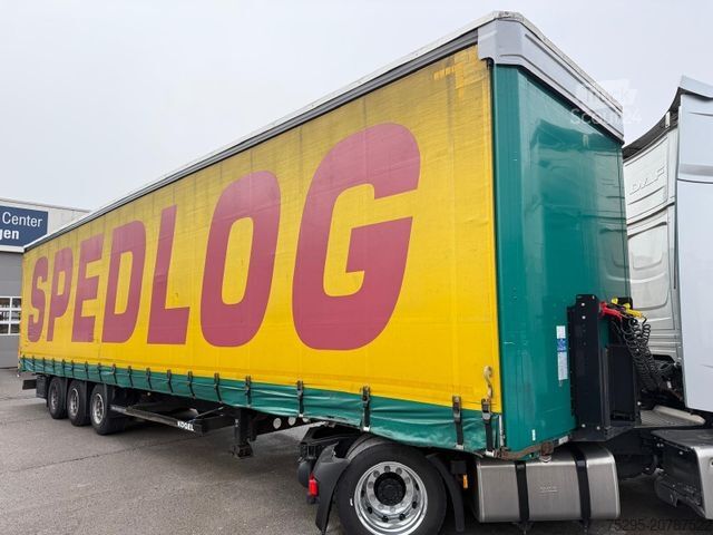 Odprta polprikolica s ponjavo KÖGEL 3 Achs MEGA Staplerhalter Liftachse SAF TÜV2/26