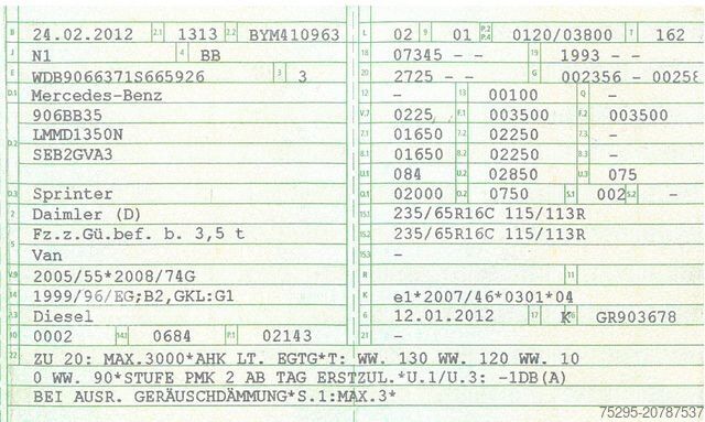 Minibus MERCEDES-BENZ Sprinter 316 Maxi Klima 3 Sitze TÜV 03/27