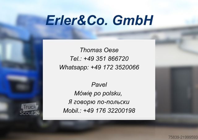 Trójstronna wywrotka MAN 18.320 TGM, HIAB 118, Funk, Greifer, sofort