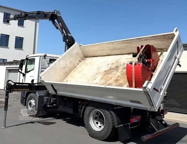 Trójstronna wywrotka MAN 18.320 TGM, HIAB 118, Funk, Greifer, sofort