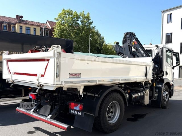 Trójstronna wywrotka MAN 18.320 TGM, HIAB 118, Funk, Greifer, sofort