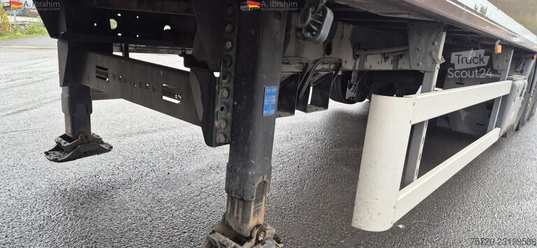 Yürüyen tabanlı yarı römork Knapen KT01 Voll fahrbereit leichter Brandschaden, Boden ok