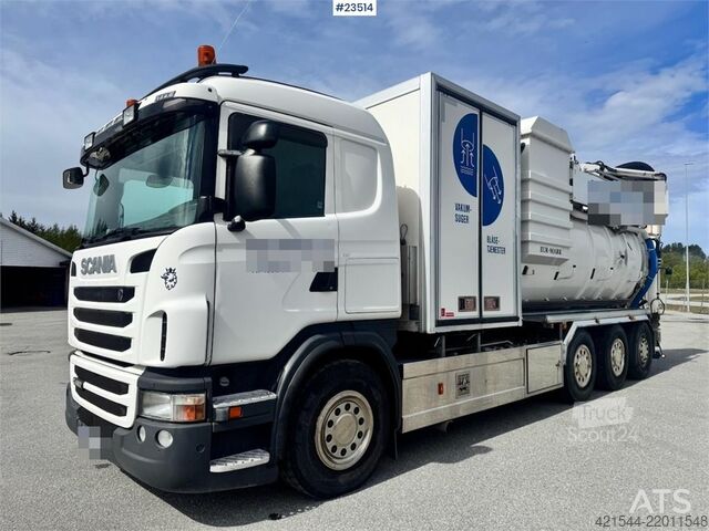Vehículo de succión Scania G480 8x4 Tridem Vacuum Truck with EUR-MARK Body –
