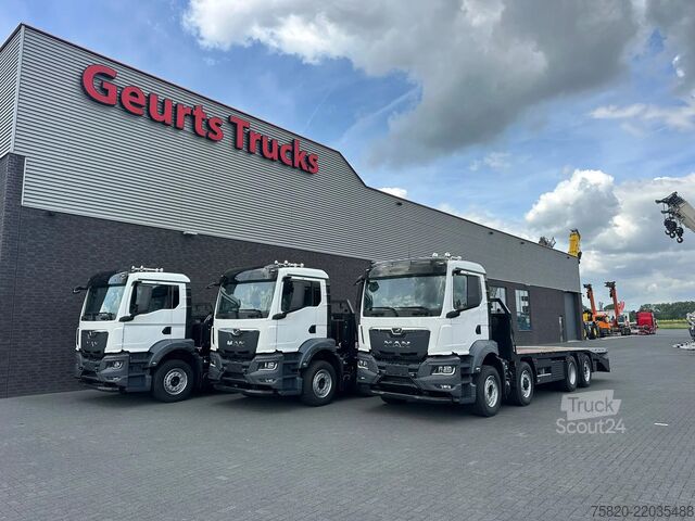Bestelwagen autodrager MAN TGS 35.520 8X2 OPRIJWAGEN/MACHINE TRANSPORTER/P...