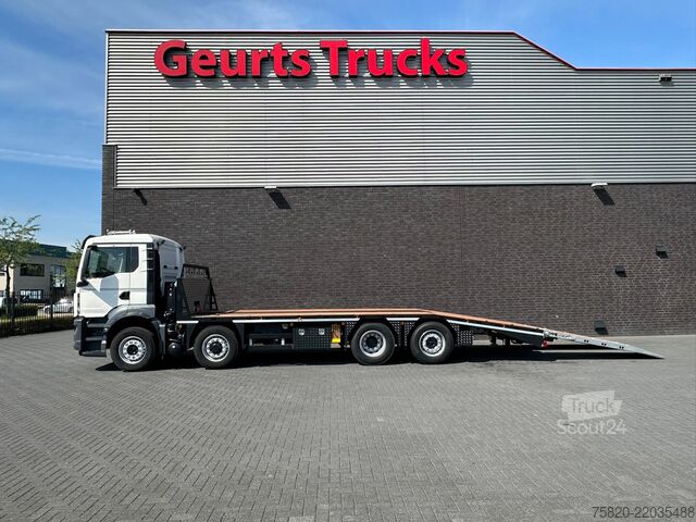 Bestelwagen autodrager MAN TGS 35.520 8X2 OPRIJWAGEN/MACHINE TRANSPORTER/P...
