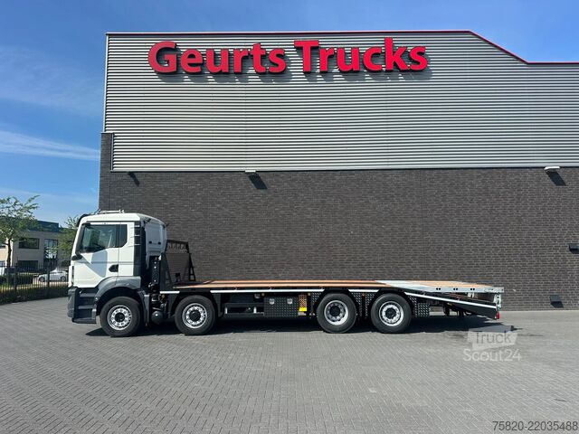 Bestelwagen autodrager MAN TGS 35.520 8X2 OPRIJWAGEN/MACHINE TRANSPORTER/P...