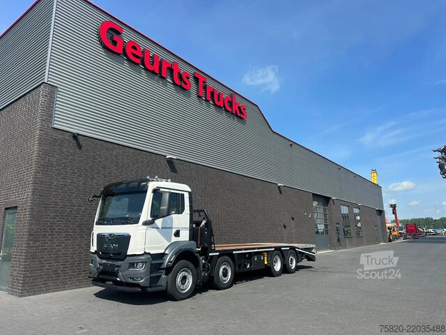 Bestelwagen autodrager MAN TGS 35.520 8X2 OPRIJWAGEN/MACHINE TRANSPORTER/P...