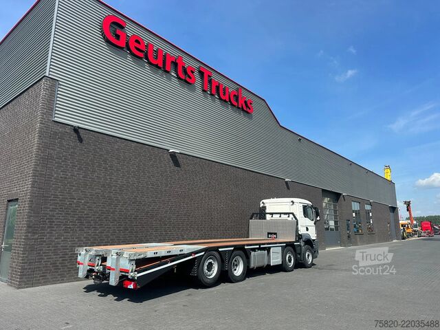 Bestelwagen autodrager MAN TGS 35.520 8X2 OPRIJWAGEN/MACHINE TRANSPORTER/P...