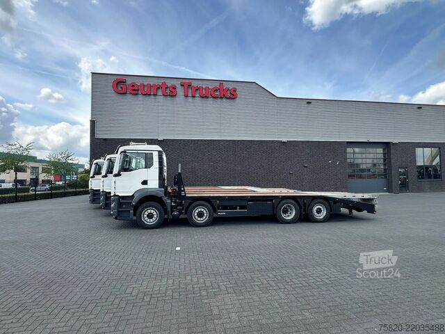 Bestelwagen autodrager MAN TGS 35.520 8X2 OPRIJWAGEN/MACHINE TRANSPORTER/P...