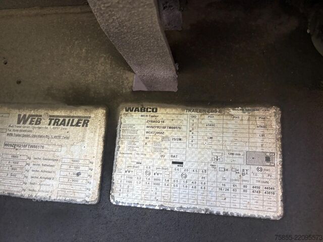 Maleta WEB Trailer ZPRASQ 18 GETRÄNKE / BPW / DISC / LOADING LIFT