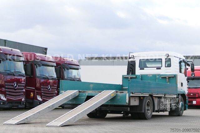 Camion plateau MAN TGM 15.290 Baumaschinentransporter Navi Euro 6