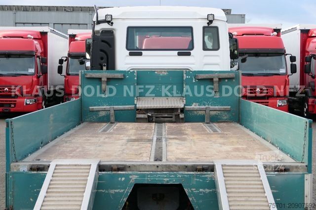 Camion plateau MAN TGM 15.290 Baumaschinentransporter Navi Euro 6