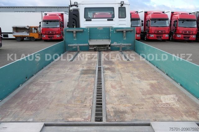 Camion plateau MAN TGM 15.290 Baumaschinentransporter Navi Euro 6