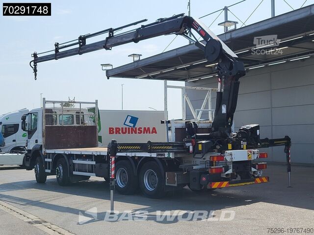 Plataforma de carga Iveco Trakker 410 8X4 HIAB 211 EP-4 HIDUO Crane Steel...