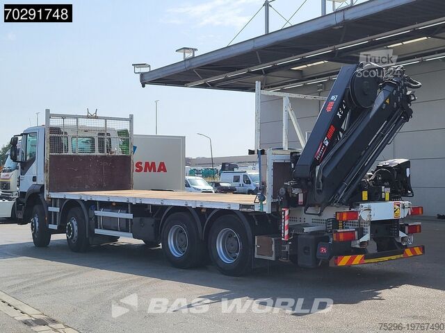 Plataforma de carga Iveco Trakker 410 8X4 HIAB 211 EP-4 HIDUO Crane Steel...