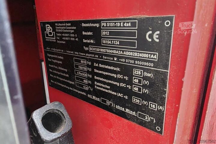 Podnośnik nożycowy PB Lifttechnik S151-19E 4x4 Electric, 4x4 Drive, 15m Working Heig