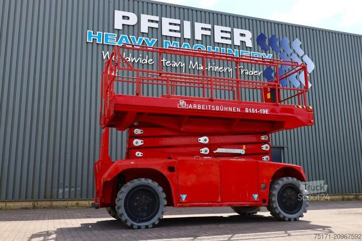 Podnośnik nożycowy PB Lifttechnik S151-19E 4x4 Electric, 4x4 Drive, 15m Working Heig
