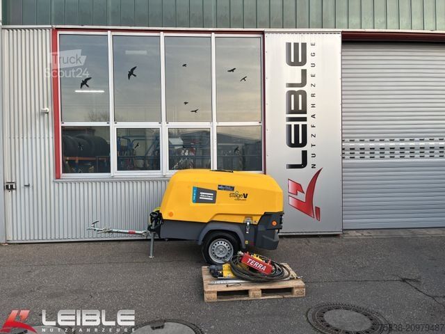 Altro Atlas Copco Kompressor XAS58-7G*2xHammer+Erdrakete*Neuwertig