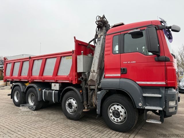 Tipvogn MAN TGS 41.480 8x4 Kipper+Kran Penz/Intarder