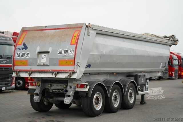 Semi-remorque benne STAS WYWROTKA / 26m3 / ALUMINIOWA / O? PONOSZONA / S