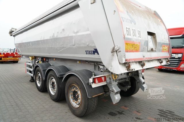 Semi-remorque benne STAS WYWROTKA / 26m3 / ALUMINIOWA / O? PONOSZONA / S