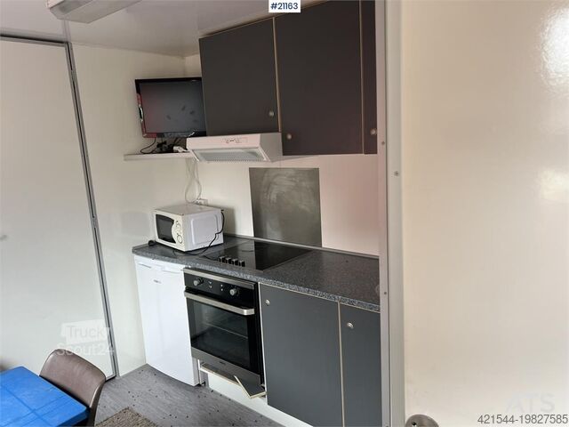 Scanvogn beboelsesbarak med 2 soveværelser, bruser, toilet Scanvogn Residential Barracks w/ 2 bedrooms, shower, toilet