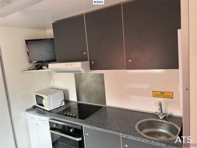 Scanvogn beboelsesbarak med 2 soveværelser, bruser, toilet Scanvogn Residential Barracks w/ 2 bedrooms, shower, toilet