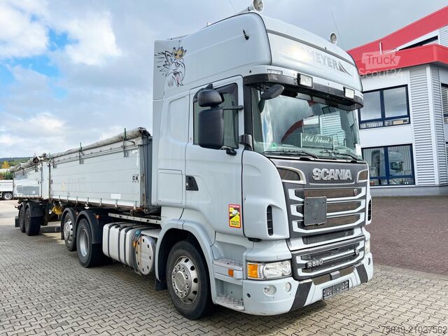 Camion-benne tricar Scania R560 6x2 R560 6x2, V8, Retarder, Liftachse, Standklima, Alu-Bordwände, ca. 15m³