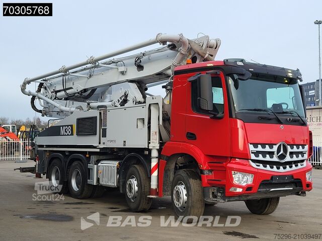 Pompe à béton Mercedes Arocs 3240 8X4 38mtr Putzmeister BSF 38-5 16 H ...