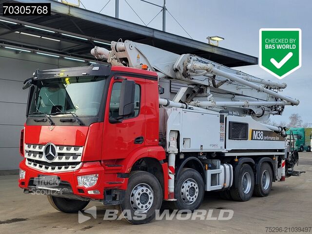 Pompe à béton Mercedes Arocs 3240 8X4 38mtr Putzmeister BSF 38-5 16 H ...