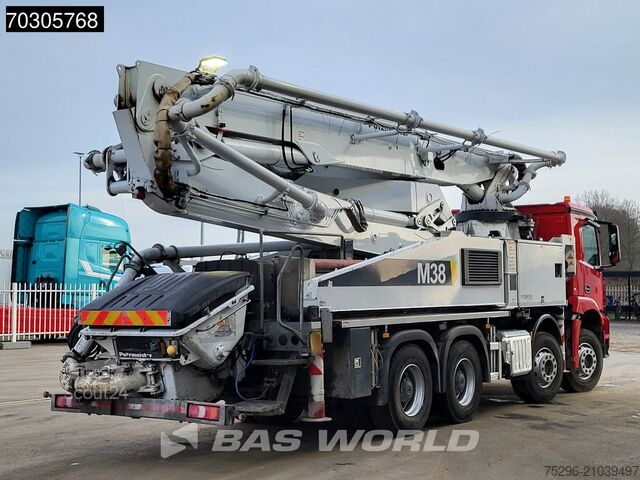 Pompe à béton Mercedes Arocs 3240 8X4 38mtr Putzmeister BSF 38-5 16 H ...