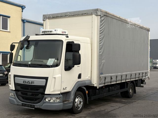Camion bâché DAF LF 210*E6a*AHK*Standklima*1-Liege*