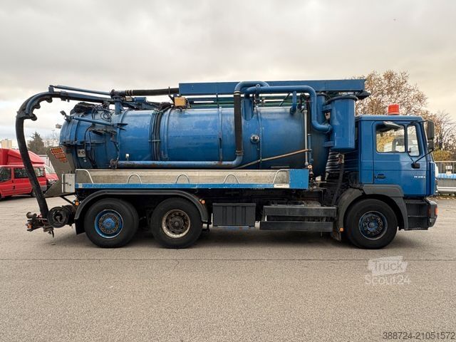 Saugwagen MAN FE410A*Kroll*Saug/Spül*Wittig*Funk FB*Lenkachse*