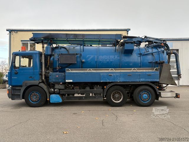 Saugwagen MAN FE410A*Kroll*Saug/Spül*Wittig*Funk FB*Lenkachse*