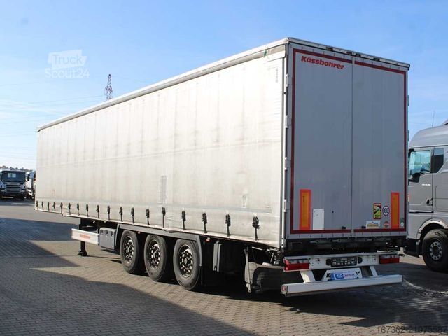 Open semitrailer with tarp KÄSSBOHRER XS, LIFTING AXLE, MULTILOCK
