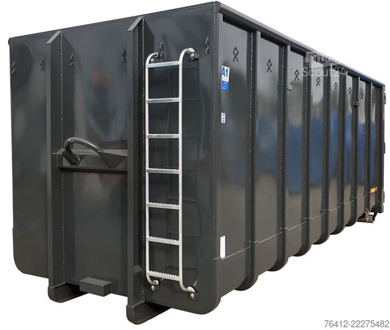 Kontener hakowy A1 Container Normbehälter 36 m³ Doppelflügeltür ? RAL 7016 Anthrazitgrau ? Abrollcontainer