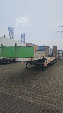 Low loader semitrailer DOLL 4 Achser. Lenkbar. teleskopierbar. lange Rampen